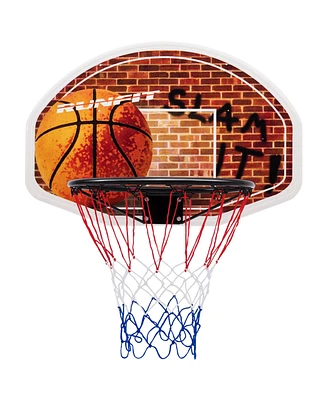 Wall Mounted Fan Backboard With 2 nets Basketball Hoop and Rim Outdoor Indoor Sports