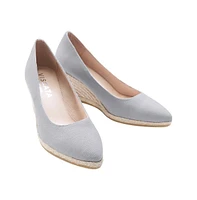 Viscata Roses Canvas U Cut Espadrille Wedges