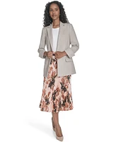 Calvin Klein Petite Notch Collar Open Front Blazer