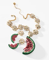 Betsey Johnson Faux Stone Backyard Watermelon Pendant Necklace