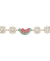 Betsey Johnson Faux Stone Backyard Cluster Link Bracelet