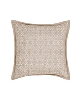 Royal Court Rosewood Quilted Square Decorative Pillow, 16" x 16"