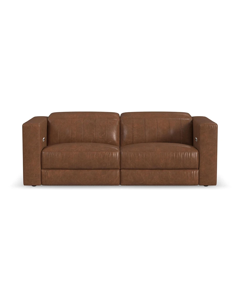 Flexsteel Austin 85" Chestnut Leather Power Reclining Sofa