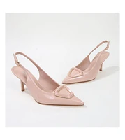 Ceira Patent Slingback Pump with Metallic Accent