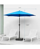 9 foot outdoor patio umbrella with button tilt and crank, Outdoor patio/market table umbrella Uv protected and waterproof