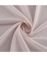 Kate Aurora Hotel Lux 1 Piece Rose Pink Sheer Window Scarf Treatment