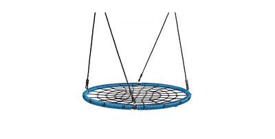 Slickblue Toddler Outdoor Spider Web Saucer Swing Round Swing Backyard Playground