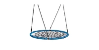 Slickblue Toddler Outdoor Spider Web Saucer Swing Round Swing Backyard Playground