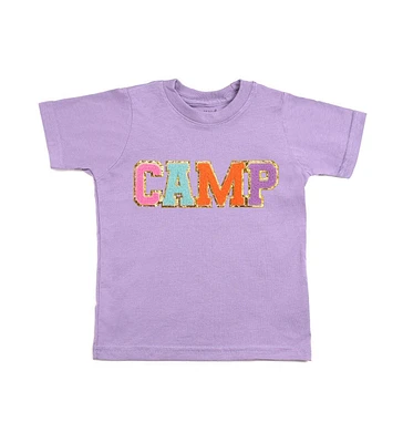 Sweet Wink Toddler Girls Camp Patch Short Sleeve T-Shirt