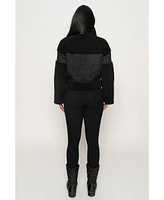 Jluxlabel Women's Suede And Sherpa Jacket