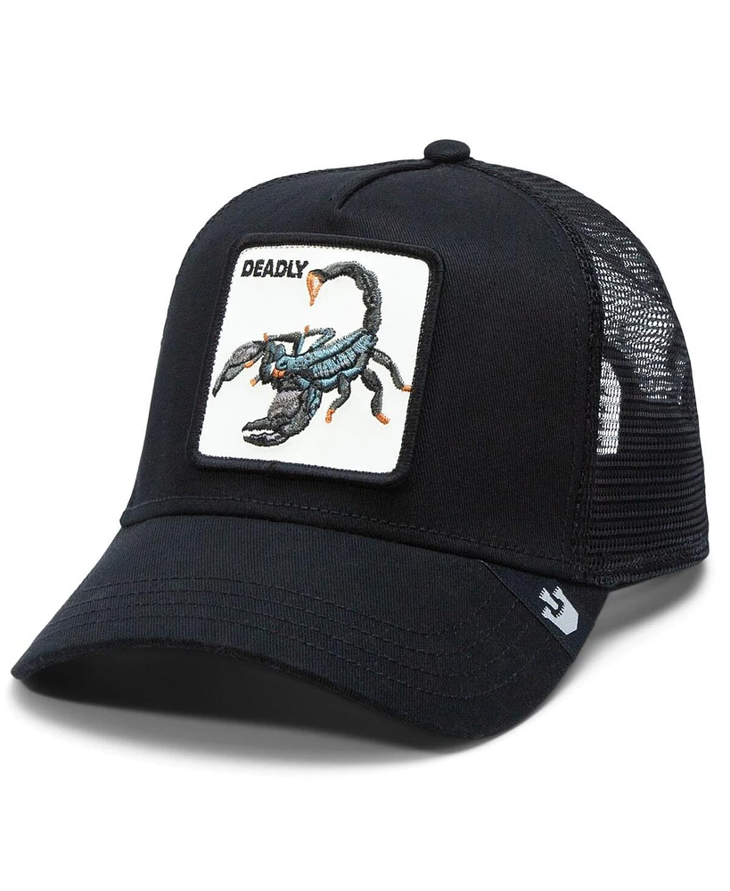 Goorin Bros. Men's Black Deadliest Scorpion Adjustable Trucker Hat