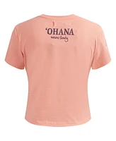 Freeze Max Women's Light Pink Lilo and Stitch Ohana Baby Doll T-Shirt