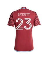 Adidas Men's Cole Bassett Burgundy Colorado Rapids 2024 One Flag Kit Replica Player Jersey