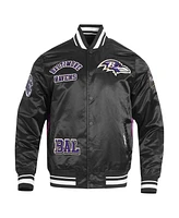 Pro Standard Men's Black Baltimore Ravens Sublimated Satin Full-Snap Jacket