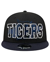 New Era Men's Black Detroit Tigers Splatter 9FIFTY Snapback Hat