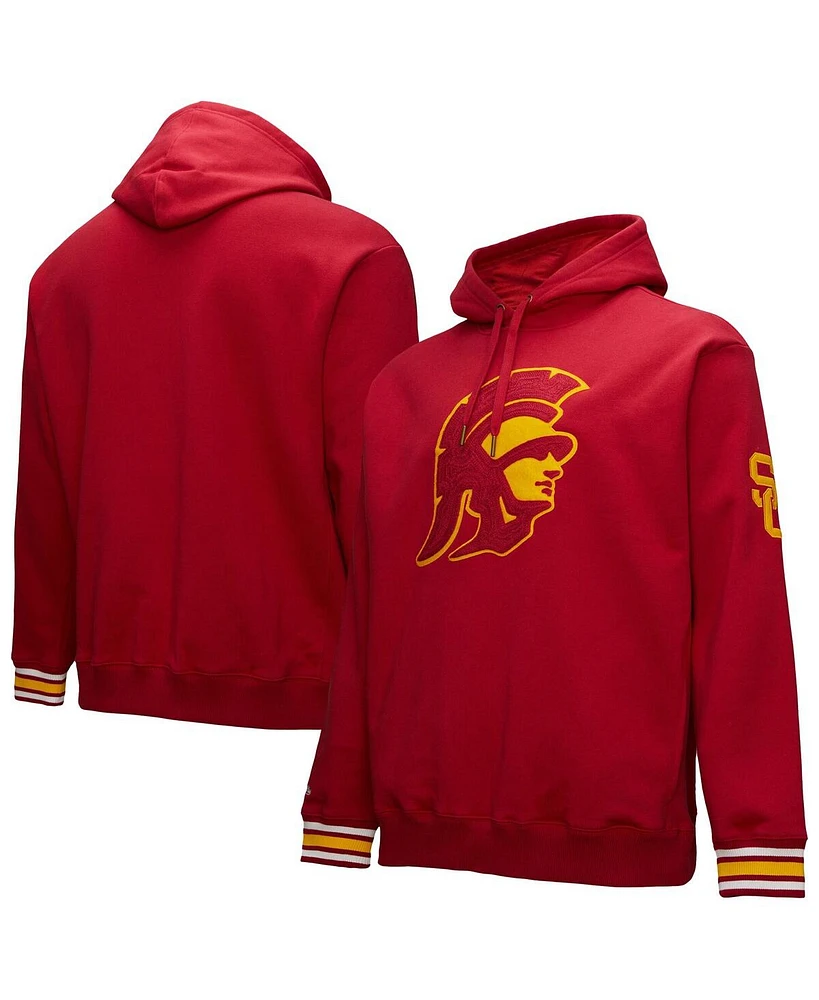 Mitchell & Ness Men's Cardinal Usc Trojans Chainstitch Fleece Pullover Hoodie