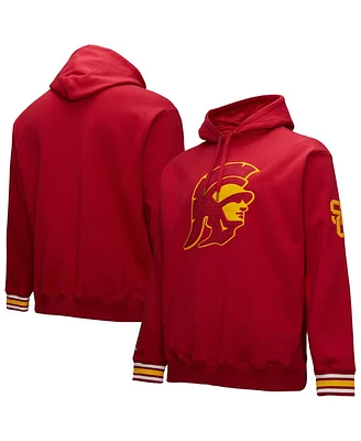 Mitchell & Ness Men's Cardinal Usc Trojans Chainstitch Fleece Pullover Hoodie