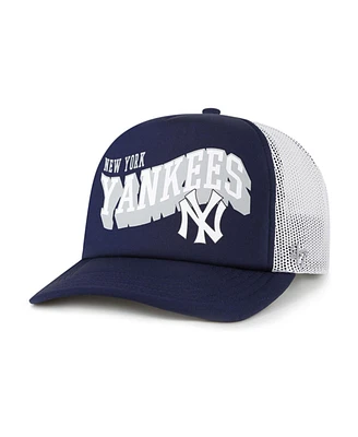 '47 Brand Men's Navy New York Yankees Meander Foam Trucker Snapback Hat