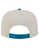 New Era Men's Stone/Teal Jacksonville Jaguars Athletic Golfer Snapback Hat