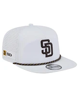New Era Men's White San Diego Padres Perforated Golfer Snapback Hat
