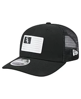 New Era Men's Black Chicago White Sox Flag 9SEVENTY Stretch-Snap Hat