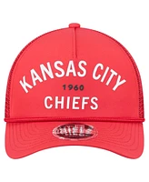 New Era Men's Red Kansas City Chiefs Active Minimalist M-Crown A-Frame 9FORTY Adjustable Hat