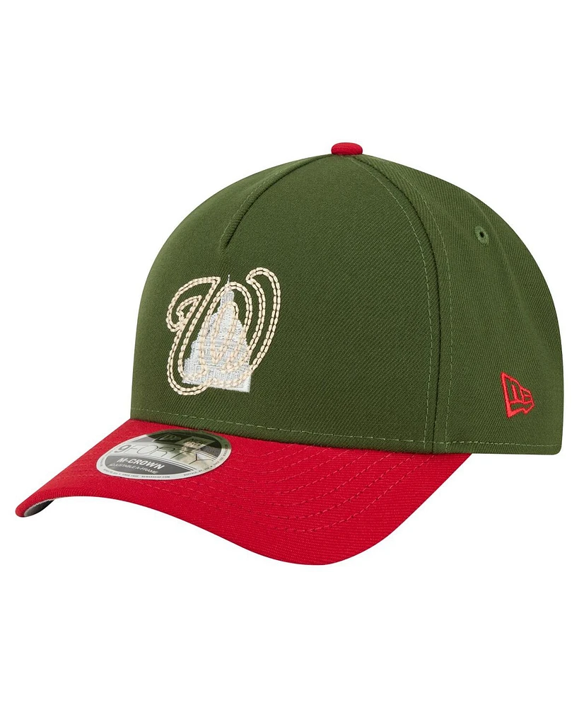 New Era Men's Dark Green Washington Nationals City Feature 9FORTY A-Frame Adjustable Hat