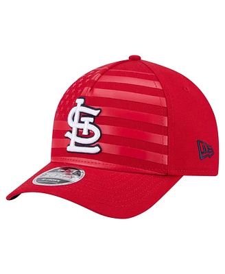 New Era Men's Red St. Louis Cardinals American Flag 9FORTY M-Crown A-Frame Adjustable Hat