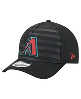New Era Men's Black Arizona Diamondbacks American Flag 9FORTY M-Crown A-Frame Adjustable Hat
