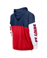 New Era Men's Red/Navy St. Louis Cardinals Color Block Full-Zip Hoodie Windbreaker