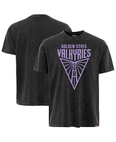 Sportiqe Men's and Women's Black Golden State Valkyries Rock Roll Collection Angus Mineral Wash Premium T-Shirt