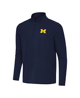 Antigua Men's Navy Michigan Wolverines Intent Quarter-Zip Sweatshirt