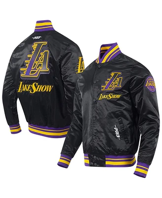 Pro Standard Men's Black Los Angeles Lakers 2024/25 City Edition Chenille Satin Full-Snap Jacket