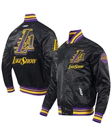 Pro Standard Men's Black Los Angeles Lakers 2024/25 City Edition Chenille Satin Full-Snap Jacket