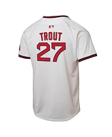Nike Big Boys and Girls Mike Trout White Los Angeles Angels Alternate 2 Limited Player Jersey