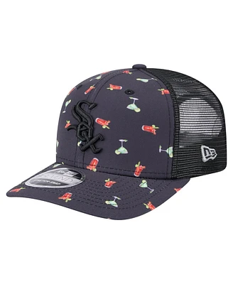 New Era Men's Navy Chicago White Sox Adventure Drinks Pattern 9SEVENTY Stretch-Snap Hat