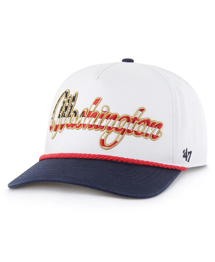 '47 Brand Men's White Washington Commanders Patriotic Overhand Hitch Adjustable Hat