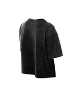 New Era Women's Black Jacksonville Jaguars Cropped Boxy Sport Classics Mineral Wash T-Shirt