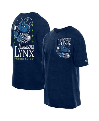 New Era Men's Navy Minnesota Lynx Old School Sport Enzyme Wash Oversized T-Shirt