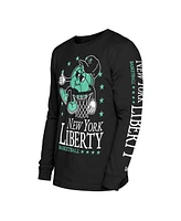 New Era Men's Black York Liberty Old School Sport Long Sleeve T-Shirt
