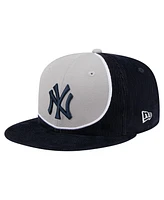 New Era Men's Navy/Gray New York Yankees Retro Split Corduroy Snapback Hat