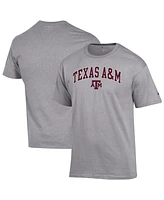 Champion Men's Heather Gray Texas A&M Aggies Arch Over Logo T-Shirt