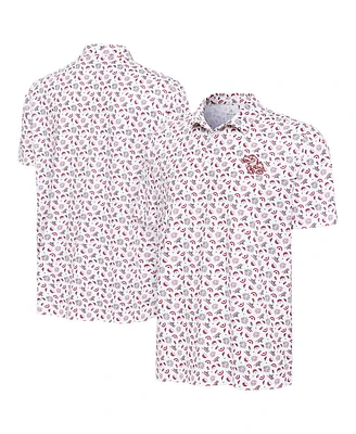 Antigua Men's White Kansas Jayhawks Independence Day Polo Shirt