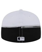 New Era Men's Black/White Chicago White Sox Paint Stroke 59FIFTY Fitted Hat
