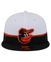 New Era Men's Black/White Baltimore Orioles Paint Stroke 59FIFTY Fitted Hat