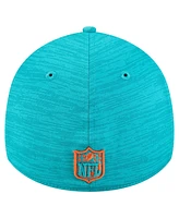New Era Men's Aqua Miami Dolphins Stripes 39THIRTY Flex Hat