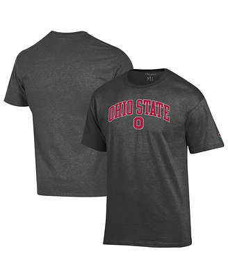 Champion Men's Heather Charcoal Ohio State Buckeyes Arch Over Logo T-Shirt
