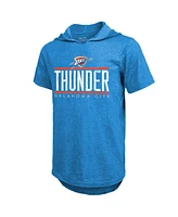 Majestic Men's Blue Oklahoma City Thunder Tri-Blend Hoodie T-Shirt