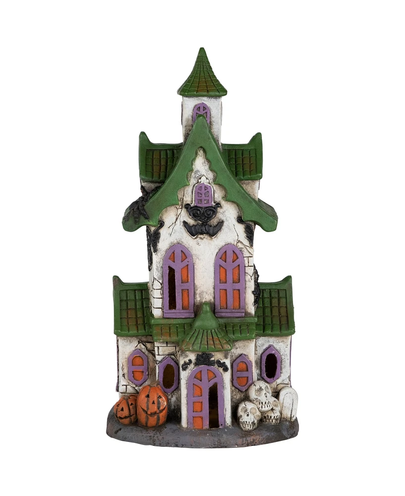 Northlight 22.75" Led Lighted Haunted House with Skulls Halloween Decoration