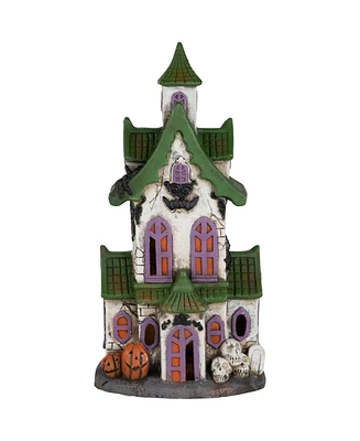 Northlight 22.75" Led Lighted Haunted House with Skulls Halloween Decoration